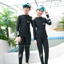 2019 diving suit Korea quick-drying sunscreen long sleeve warm split boy middle child girl baby swimsuit