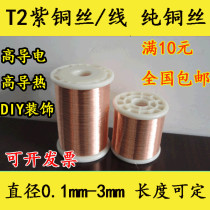 T2 Copper wire Copper wire Pure copper wire Conductive bare wire 0 5 0 8 1 2 3 4 5mm copper wire