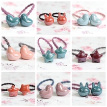 Korean baby hair rope Cute cartoon shape rabbit small hair rope Small hair circle baby head rope pair