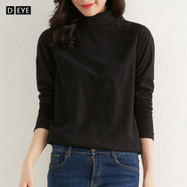 Polly velvet base shirt womens winter New Interior black top long sleeve pullover fleece turtleneck T-shirt
