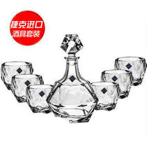 Czech imported BOHEMIA crystal glass whisky glass cup set creative wine bottle set
