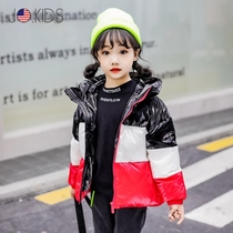 Special cabinet JO Childrens down clothes Winter girl Lieven cap collage shorts blouses male children Thickened Coats Tide