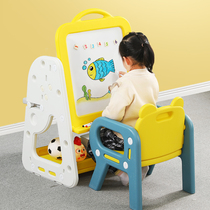 Childrens drawing board Infant magnetic baby household bracket toy graffiti erasable small blackboard writing board