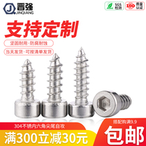 304 stainless steel cylindrical head inner hexagonal self-tapping screw HA cup head speaker pointed tail model self-tapping screws M5M6