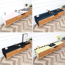 Dust-proof TV cabinet cover cloth Nordic style thickened cotton and hemp dining table table flag waterproof coffee table cloth rectangular table cloth fabric