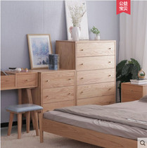 Customized solid wood combination TV cabinet bedroom TV cabinet lockers three drawers cabinet Cabinet custom oak