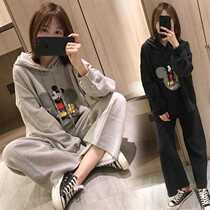  Pregnant womens clothing autumn suit out spring and autumn two-piece sportswear casual fashion net red pregnant tide mother autumn suit