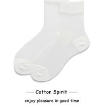 New Arrival White Striped Glass Silk Cool Sexy Cute Transparent Stockings Socks