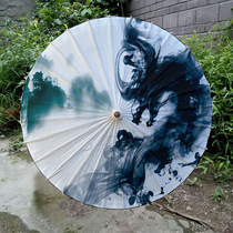 Oil-paper umbrella rain-proof sunscreen classical Hanfu dance props decoration Tung oil umbrella male practical ancient style (ink and wash wind)