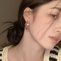 ins cold wind broken silver high-end earrings female 2022 new personality design all-match earrings trendy earrings