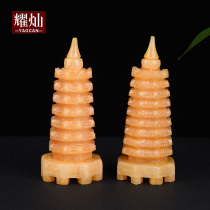 Yaocan Brazil Topaz Wenchang Tower ornaments Nine-story seven-story stupa Feng Shui mascot for student career examination