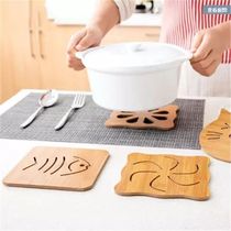Wood Cartoon Heat Insulation Mat Table Non-slip Pan Mat Bowl Mat Big Idea Cute Tea Cup Cushion Cup Mat