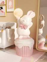 Lovely rabbit landing parts large living room TV cabinet sofa home jewelry moving to new home gift