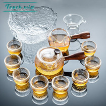 Touch Miss Hammer pattern light luxury glass kung fu tea set Japanese living room tea cup high end set tea maker