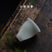 Gongfu tea cup Masters cup Ceramic Tea Bowl Tea Dish Cup Small Tea Cup Tea Tea tea Tea Tea Grease Jade Ice Seed Smelling Cup