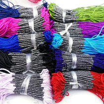 Silver wire false pull ring lanyard with many accessories including beautiful knot art color winding circle semi-finished necklace rope lanyard