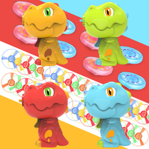 Children Shine Bamboo Dragonfly Sky Fairy Craft Flying Disc Spinning Flash Top Boy Outdoor Dinosaur Toy
