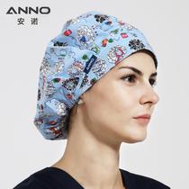 Anno nurse cap doctors cap nurses hat polyester-cotton printed long hair for classic Peng hat cute rice sheep