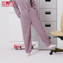 Three guns plus velvet padded home pants women winter pajama pants Plush casual casual Teddy velvet womens trousers autumn 61178