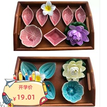 Pallet Beauty Salon Special Ceramic Essential Oil Bowl Deployment Saucer Thai Spa Oil Pot Pedicure Pushup Split Tool Wood