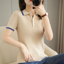 Pure cotton short sleeve t shirt outside wearing summer dress 2022 new gas repair polo tip knit shirt