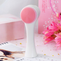 (three-piece 7 fold) 3D double-sided silicone gel soft hair wash face brush with manual finish to black head deep cleaning