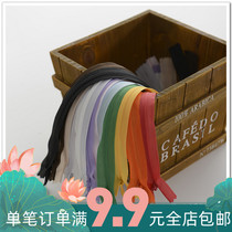 New zipper clothing accessories accessories closed tail nylon zipper pants available in multi-color