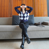 2021 new womens early autumn fashion Net red temperament goddess harbor style retro chic two-piece pants