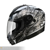 Taiwan imported SOL helmet SM-1 Tianjian double lens exposed helmet with LED light motorcycle helmet full helmet