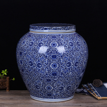 Jingdezhen ceramic household 50kg 100kg oil storage water Sauce Wine rice jar altar bucket Pickles meat tank insect-proof tide Special