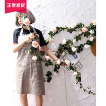 (Mountain Tree) 1 8 m roses Vine Winding Vines Simulation Flowers Vines Moon Wall Hanging for decoration Arch Decoration Arch