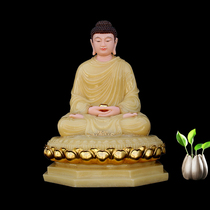 Han Baiyu yellow jade Buddha statue Buddha Sakyamuni Buddha such as Come to Buddha Amitabu Buddha Sanbao Buddhist Three Holy Sacred Home Pendulum