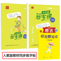 Tian Yingzhangs primary school students write lessons practice copybooks textbooks and the Ministry of Education second grade first volume second volume childrens copybook Red copy