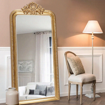 Retro fitting mirror floor-to-ceiling full-length mirror wall-mounted mirror ins wall-mounted home wall Nordic bedroom