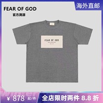 FEAR OF GOD Sixth season posting short sleeves Men and women High Street Trend Loose Pure Cotton Anti-Wear Style T-shirt Summer