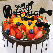 Fathers Day Daddy Daddy Day Cake Decorated Big Beard plugin-in Red Creative Men and Mens Gods