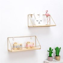 Cosmetics containing box hanging wall upper shelf Wall free of punch bedroom wall idea wooden shelf wall-mounted