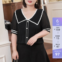 MSShe big code womens dress 2022 new summer clothes fat mm stylish bump-colored dolls turtlenecks with double curly-yarn-knitted sweatshirt