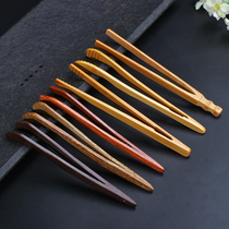 Bamboo tea clip Chicken wing wood ebony Kung Fu tea cup clip Wooden tweezers Tea set Solid wood Mahogany clip Tea ceremony accessories