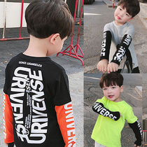 Childrens clothing childrens sweater 2020 new spring and autumn top boy pullover T-shirt fake two pieces baby tide children