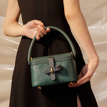 BEN by SONG door latch series python leather medium basket bag original handmade texture national style doctor bag