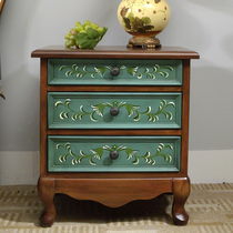 Rui Shio American painted hand-painted corner sofa side several storage locker retro bedside table corner a few