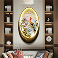 Modern light extravagant peacock wall-mounted Xuanguan wall pendant New Chinese solid hanging living-room wall decoration resin decoration