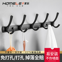 Punch-free wall hanger wall hanging clothes hook strong heavy hook entrance door rear adhesive hook artifact