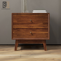 Refreshing European bedside table full solid wood furniture drawer type storage cabinet bedroom simple modern locker bedside cabinet