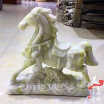 2021 natural jade horse to successful ornaments zodiac horse home wine cabinet porch handicraft gift Zhaocai Tang Ma