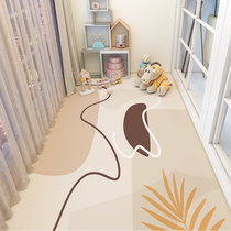 Nordic light luxury indoor full balcony floor mat waterproof sunscreen pvc scrub outdoor non-slip mat can be cut