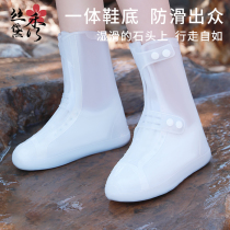 Fashion rain shoes 2021 trendy rain-proof shoe cover adult rain boots thickened abrasion resistant children silicone high cylinder water shoes