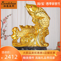Banderas ceramic Merchants Golden Dragon Fish Pendulum Pieces Living-room Decoration Furnishing Shop Decoration Opening Business Gifts