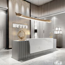 Company sales department simple modern front desk reception desk beauty salon Health Club Hotel imitation marble bar table
